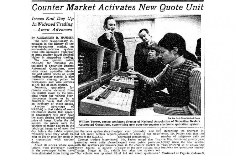 纳斯达克五十周年：是一家交易所，也是一家金融科技巨头